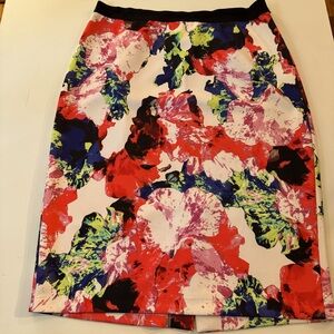 Milly floral pencil skirt